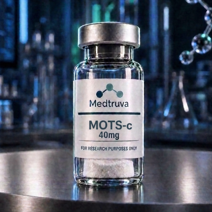 MOTS-c research peptide vial for laboratory studies